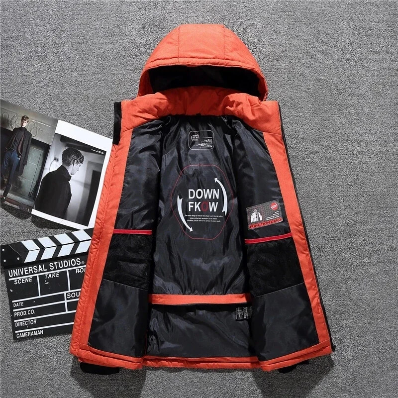 Jachetă de iarnă pentru bărbați de top 2023 Parka albă din puf de rață, ocazional, cu pene de gâscă, haină de iarnă pentru bărbați. Jachete groase, calde, impermeabile