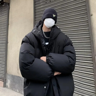 Pastorintas žieminis medvilninis paltas su gobtuvu, vyriškas, moteriškas, laisvalaikis, universalus, paminkštintas pora, neperpučiamas vėjo striukė, madinga