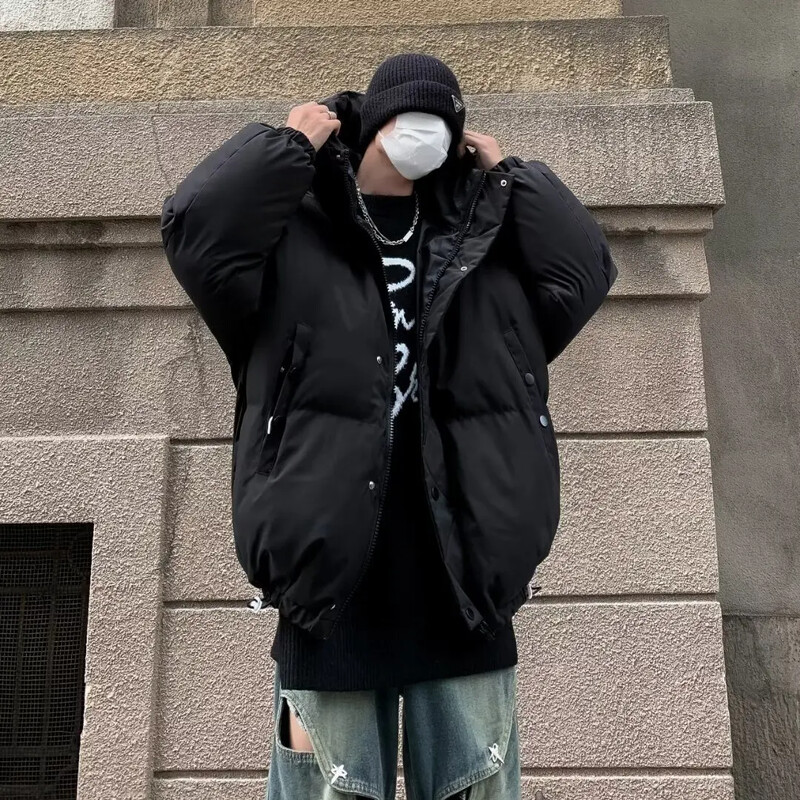 Pastorintas žieminis medvilninis paltas su gobtuvu, vyriškas, moteriškas, laisvalaikis, universalus, paminkštintas pora, neperpučiamas vėjo striukė, madinga