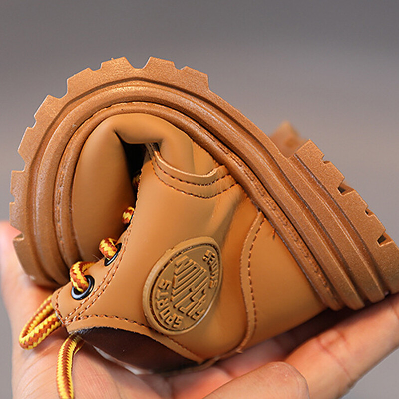 Jauni Bērnu modes zābaki Zēniem Meiteņu Pretslīdēšanas Sānos Rāvējslēdzējs Vienkrāsaini Bērnu Ikdienas apavi Modes Zābaki bērniem 21. Izmērs-