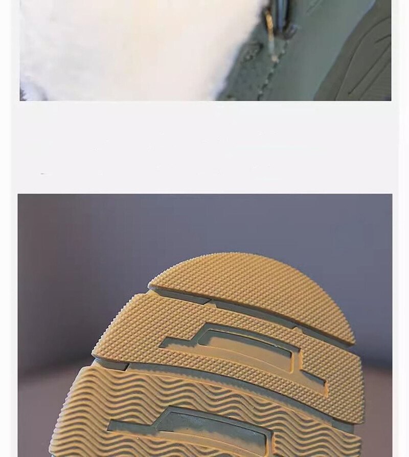 Téli plüss csizma gyerekeknek csúszásgátló vastag meleg hócsizma PU bőr Trend divat tinédzser fiú pamut cipő