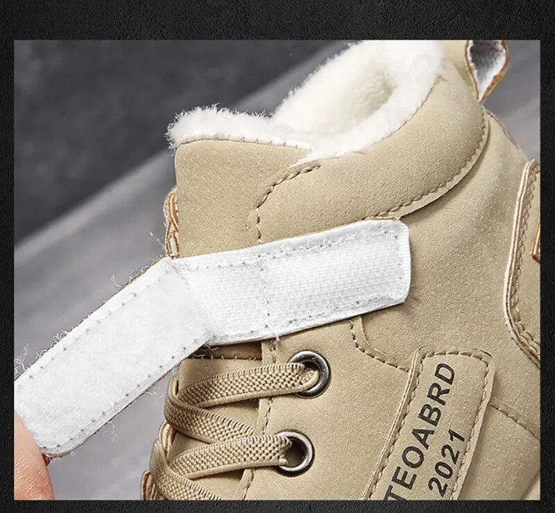 Žieminiai vaikiški batai berniukams plius kašmyrui stori šilti sniego batai mergaitėms neslystantys lauko batai Martino batai studentams žygio batai