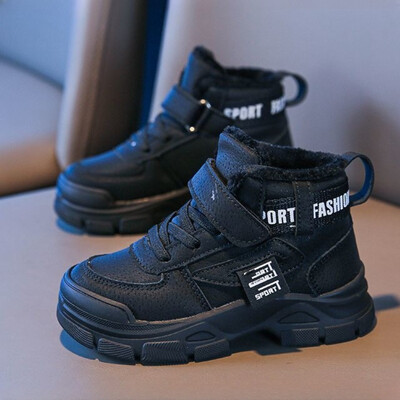 2024 téli új gyerekcsizma fiúk plusz kasmír vastag meleg hócsizma lányok csúszásmentes kültéri Martin csizma diákcipő