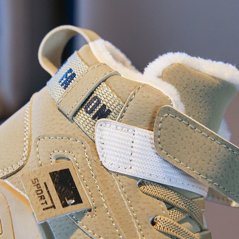 2024 téli új gyerekcsizma fiúk plusz kasmír vastag meleg hócsizma lányok csúszásmentes kültéri Martin csizma diákcipő