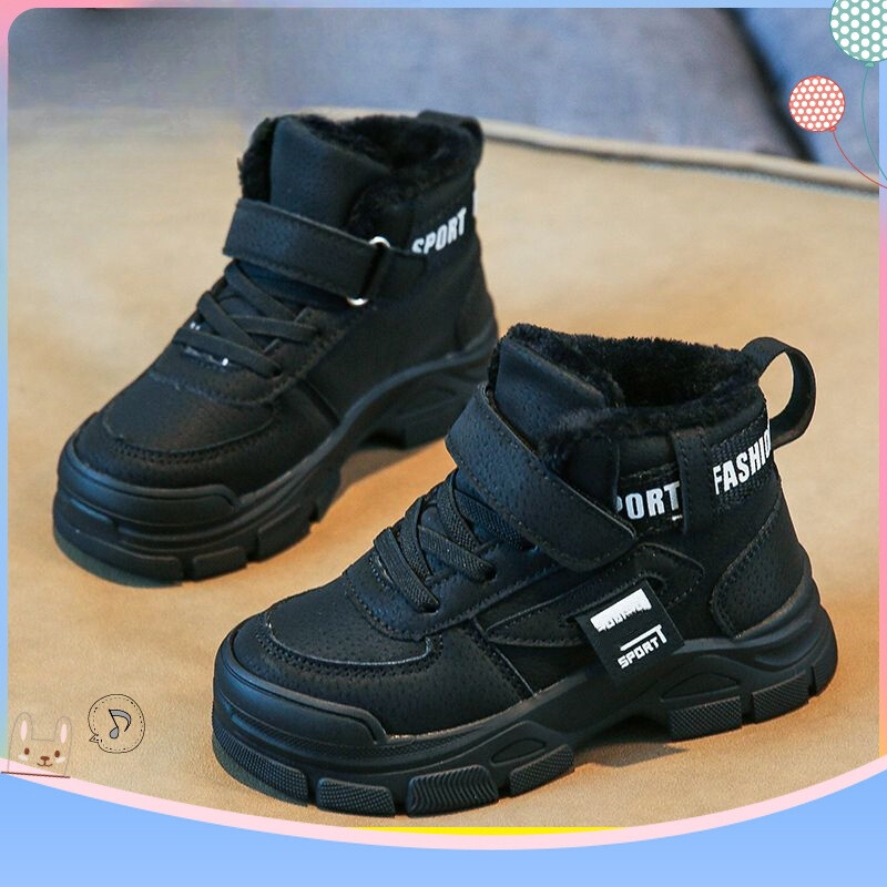 2024 téli új gyerekcsizma fiúk plusz kasmír vastag meleg hócsizma lányok csúszásmentes kültéri Martin csizma diákcipő