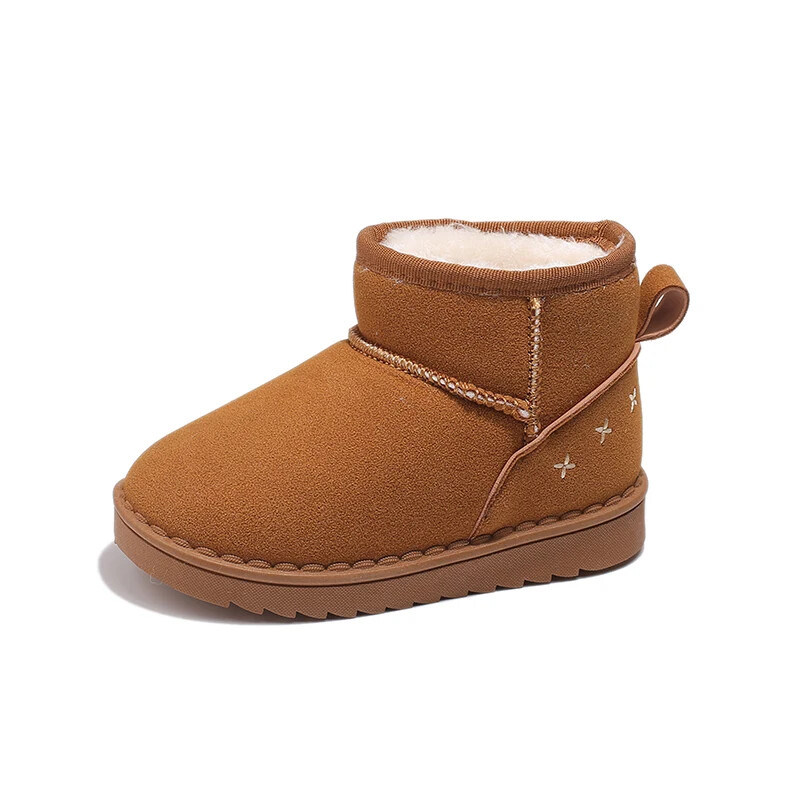 Gyermek hócsizma fiúknak lányoknak divat klasszikus gyerekeknek meleg meleg bokacsizmák vastag plüss velúr bolyhos szövet tél új stílus