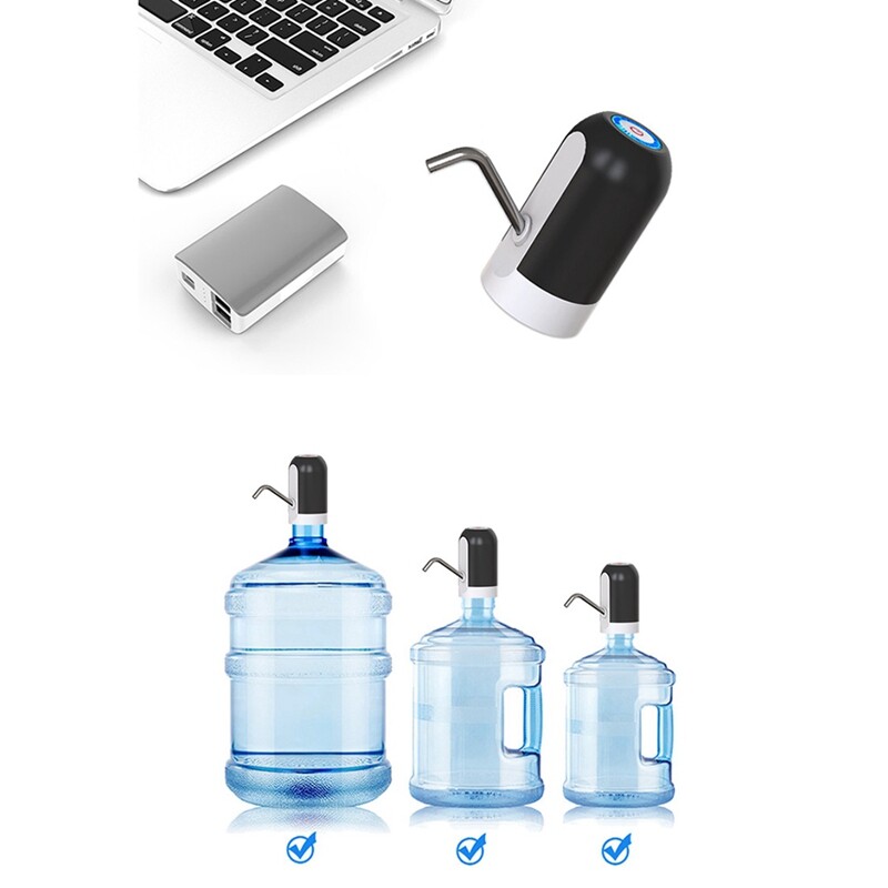 Vizes palack szivattyú USB töltés Automata elektromos vízadagoló szivattyú palack vízszivattyú egy kattintásos kapcsoló ivás