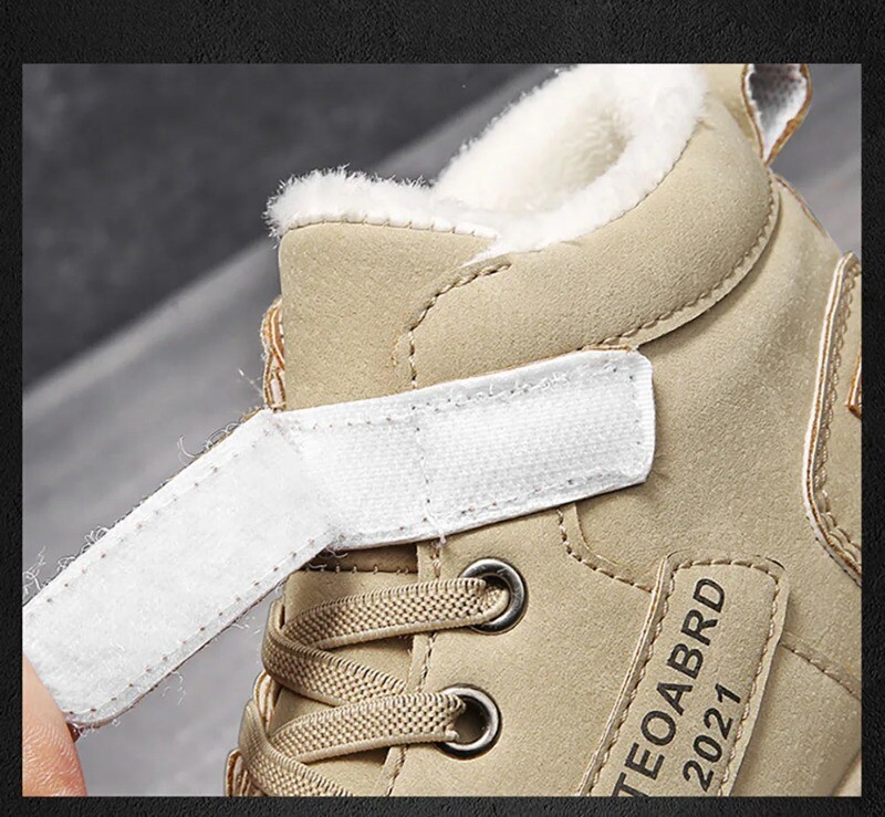 Téli hócsizma gyerekeknek 2024 Trend Fashion plüss pamut cipő Vastag meleg tinédzser műszőrme csizma gyerekeknek