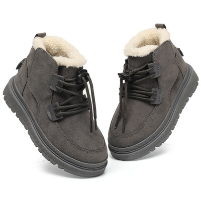 Bērnu sniega zābaki, kokvilnas kurpes, ziemas augstās tops moderns jauns stils ar plīša un bieziem zābakiem