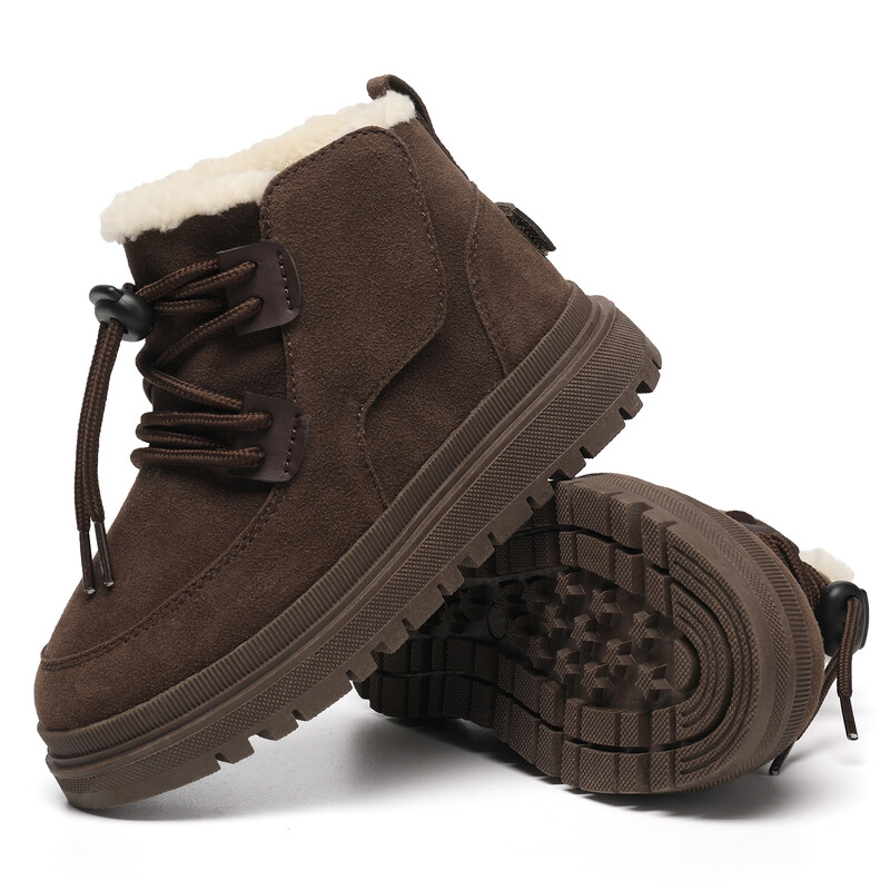 Bērnu sniega zābaki, kokvilnas kurpes, ziemas augstās tops moderns jauns stils ar plīša un bieziem zābakiem