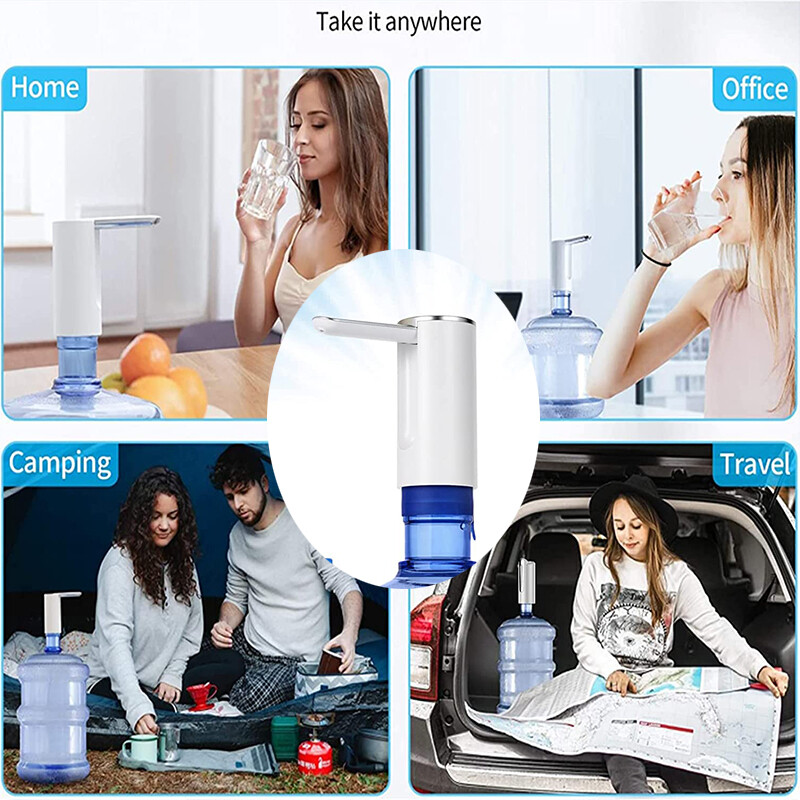 Skaitmeninis ekranas vandens siurblys, vandens balionėlis buteliui, USB automatinis elektrinis vandens galonų butelio siurblys gėrimo dozatorius