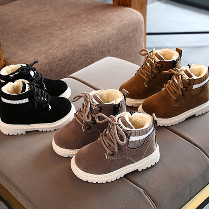 Vaikiški laisvalaikio batai rudeniniai žieminiai batai berniukams Madingi odiniai minkšti neslystantys batai mergaitėms 21-30 sportiniai bėgimo batai