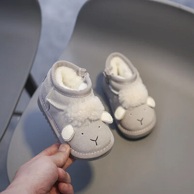 Χειμερινές μπότες για κοριτσάκια αγόρια Μπότες χιονιού Cartoon Παιδικά βελούδινα βαμβακερά παπούτσια Αντιολισθητικά Παιδικά μποτάκια εξωτερικού χώρου Βρεφικά παπούτσια για νήπια