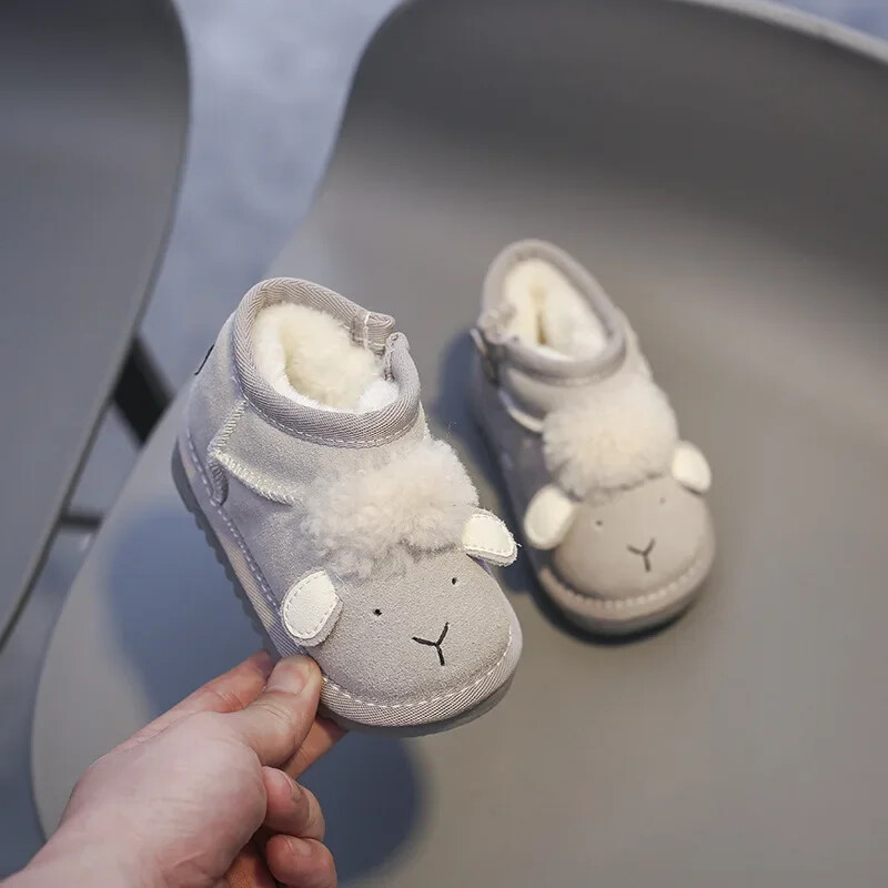 Χειμερινές μπότες για κοριτσάκια αγόρια Μπότες χιονιού Cartoon Παιδικά βελούδινα βαμβακερά παπούτσια Αντιολισθητικά Παιδικά μποτάκια εξωτερικού χώρου Βρεφικά παπούτσια για νήπια