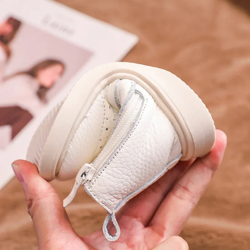 Talvised beebid tüdrukutele poistele ehtsast nahast lumesaapad väikelaste kingad pehmed lastele puuvillase polsterdatud saapad tuulekindlad veekindlad lastejalatsid