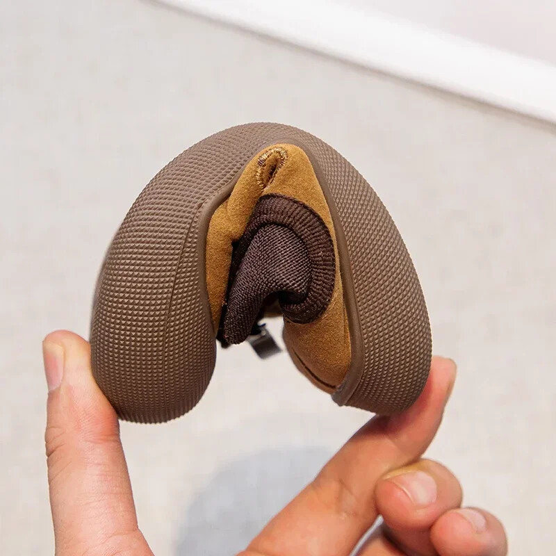 Gyermek téli Cipők Baba Fiúk Lányok Hócsizmák Rajzfilm Medve Gyerekek Meleg plüsscsizmák Puha talpú csúszásmentes csecsemő tipegő cipők