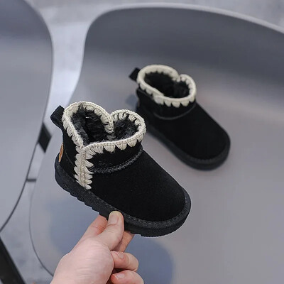 Gyerekek Hócsizmák Őszi Téli Baba Lány Cipők Tipegő Gyerekek Szabadtéri Vastag Meleg Plüss Csizmák Csúszásmentes Puha Talpú Csecsemők Cipők