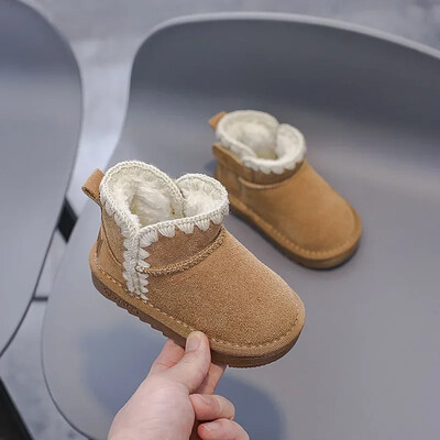 Gyerekek Hócsizmák Őszi Téli Baba Lány Cipők Tipegő Gyerekek Szabadtéri Vastag Meleg Plüss Csizmák Csúszásmentes Puha Talpú Csecsemők Cipők