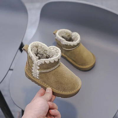 Gyerekek Hócsizmák Őszi Téli Baba Lány Cipők Tipegő Gyerekek Szabadtéri Vastag Meleg Plüss Csizmák Csúszásmentes Puha Talpú Csecsemők Cipők