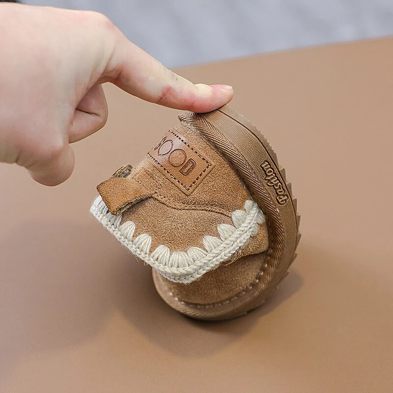 Gyerekek Hócsizmák Őszi Téli Baba Lány Cipők Tipegő Gyerekek Szabadtéri Vastag Meleg Plüss Csizmák Csúszásmentes Puha Talpú Csecsemők Cipők