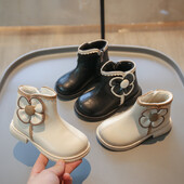 Φθινοπωρινές χειμερινές μπότες χιονιού για κοριτσάκια για εξωτερικούς χώρους Παιδικές μπότες βελούδινες Παιδικά floral παπούτσια Princess Παπούτσια για μικρά παιδιά με μαλακή σόλα, αντιολισθητικά