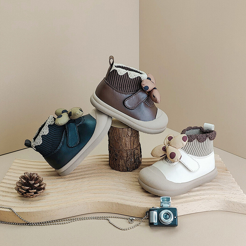 Cizme de toamnă pentru copii de înaltă calitate, tricotat, modă, pentru copii mici, cizme pentru femei, cizme demi-sezon pentru bebeluș mic prințesă