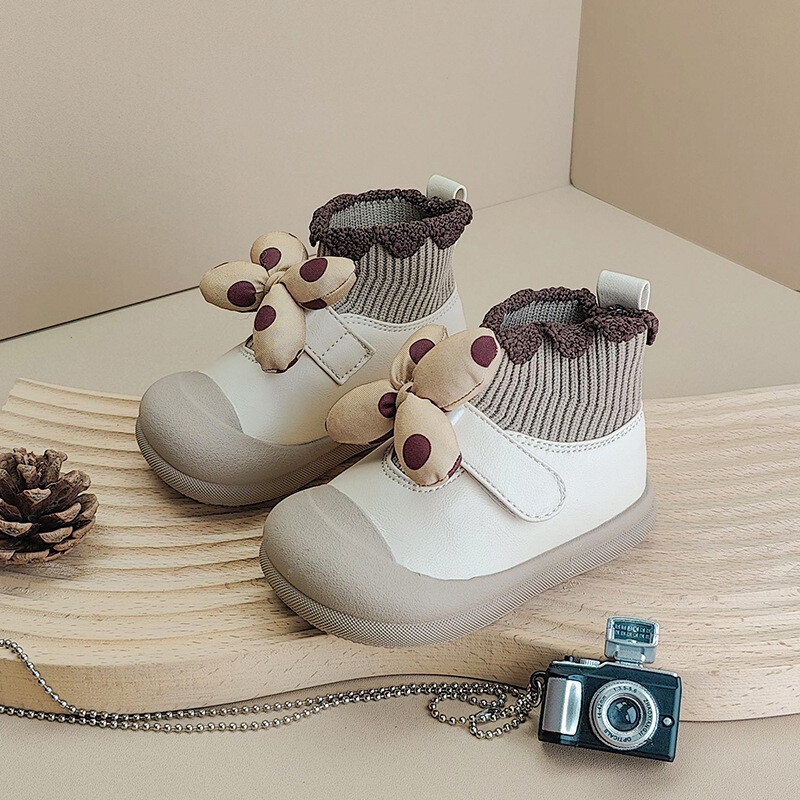 Cizme de toamnă pentru copii de înaltă calitate, tricotat, modă, pentru copii mici, cizme pentru femei, cizme demi-sezon pentru bebeluș mic prințesă