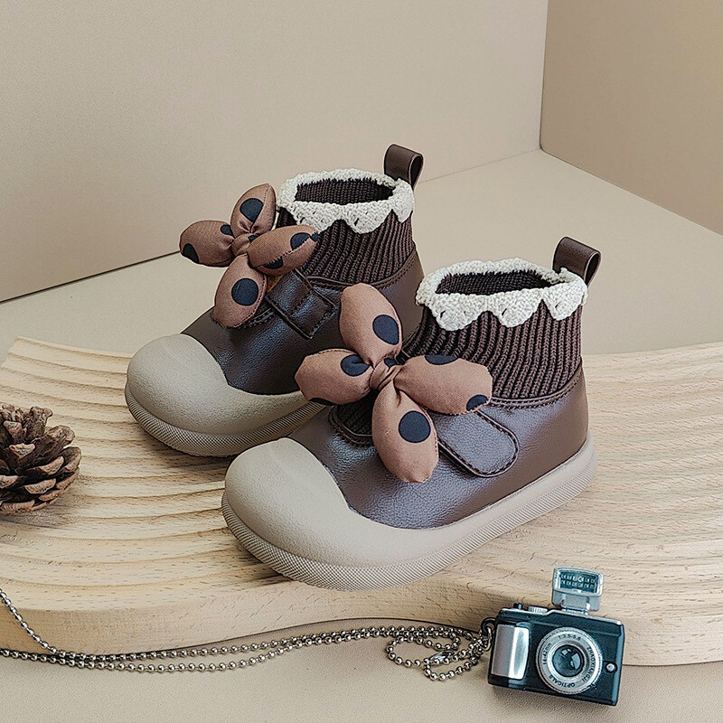 Cizme de toamnă pentru copii de înaltă calitate, tricotat, modă, pentru copii mici, cizme pentru femei, cizme demi-sezon pentru bebeluș mic prințesă