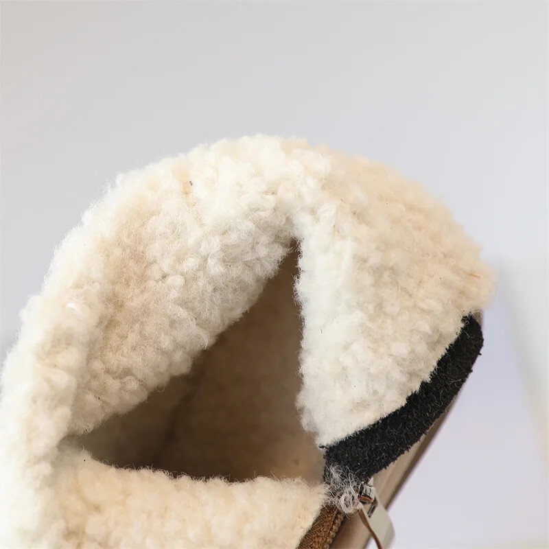 2023 új őszi/téli gyerekcsizma fiúknak meleg plüss gumitalpú kisgyermekek gyerekcipők divatos lánycsizmák 21-30