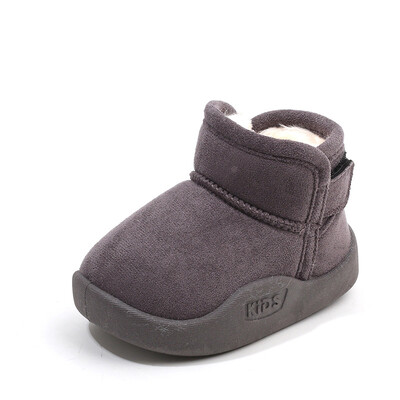 0-6Y Baby Boys Lányok Hócsizmák Téli Gyerekek Alkalmi Cipők Gyerekek Pamut kültéri csúszásgátló csecsemőcipő plüss puha boka cipők