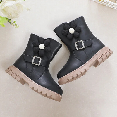 Tavaszi csizmák lányoknak sokoldalú virágok aranyos 2024 tipegő cipők légáteresztő, egyszerű, csúszásmentes gyerekek divat csizmák, kiszállítás