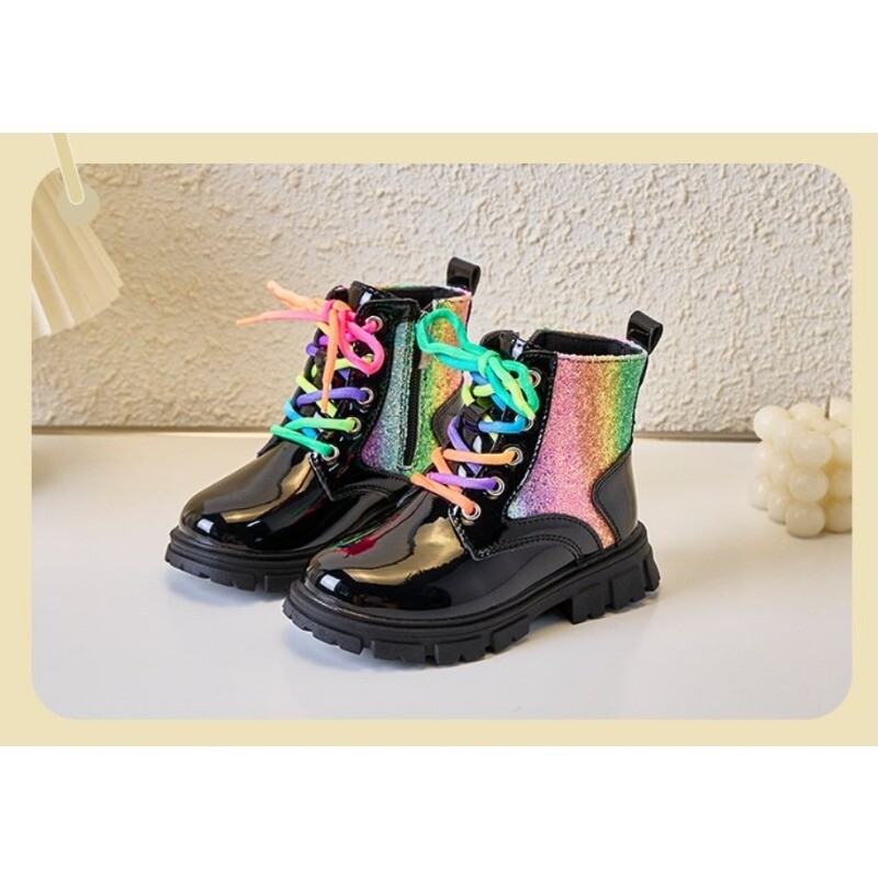 Zimske nove djevojačke gležnjače u britanskom stilu, modne boje, mekani potplat Doc Martens, velike dječje tople kožne čizme za van