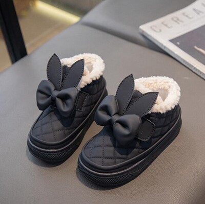 Nauji Mergaičių Sniego Batai Žieminiai Patogūs Stori Šilti Kailiai Vaikiški Odiniai Batai Vaikams Rudeniniai Mieli Madingi Batai Princesės Sneakers