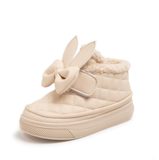 Nauji Mergaičių Sniego Batai Žieminiai Patogūs Stori Šilti Kailiai Vaikiški Odiniai Batai Vaikams Rudeniniai Mieli Madingi Batai Princesės Sneakers