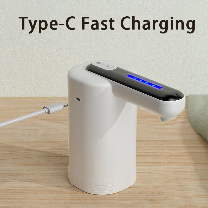 Elektrinis vandens butelio siurblys Nešiojamas vandens dozatorius USB įkrovimas namų biuro stovyklavimui lauke 5 galonų geriamojo vandens siurblys