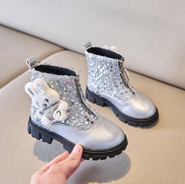 Rudens ziemas bērnu zābaki princesei ādas zābaki Jauni bērnu kedas plīša silti bērniem sniega zābaki Modes skolas sporta apavi