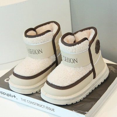 Iarna Fete Cizme Scurte Cu Blana Pantofi Miel Copii Mica Printesa Moda Cizme Zapada Baieti Pantofi Calzi De Catifea