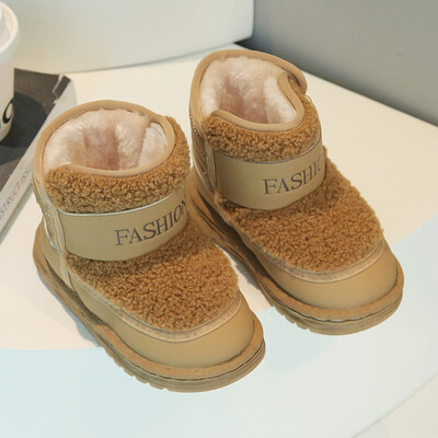 Iarna Fete Cizme Scurte Cu Blana Pantofi Miel Copii Mica Printesa Moda Cizme Zapada Baieti Pantofi Calzi De Catifea
