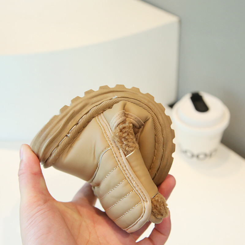 Iarna Fete Cizme Scurte Cu Blana Pantofi Miel Copii Mica Printesa Moda Cizme Zapada Baieti Pantofi Calzi De Catifea