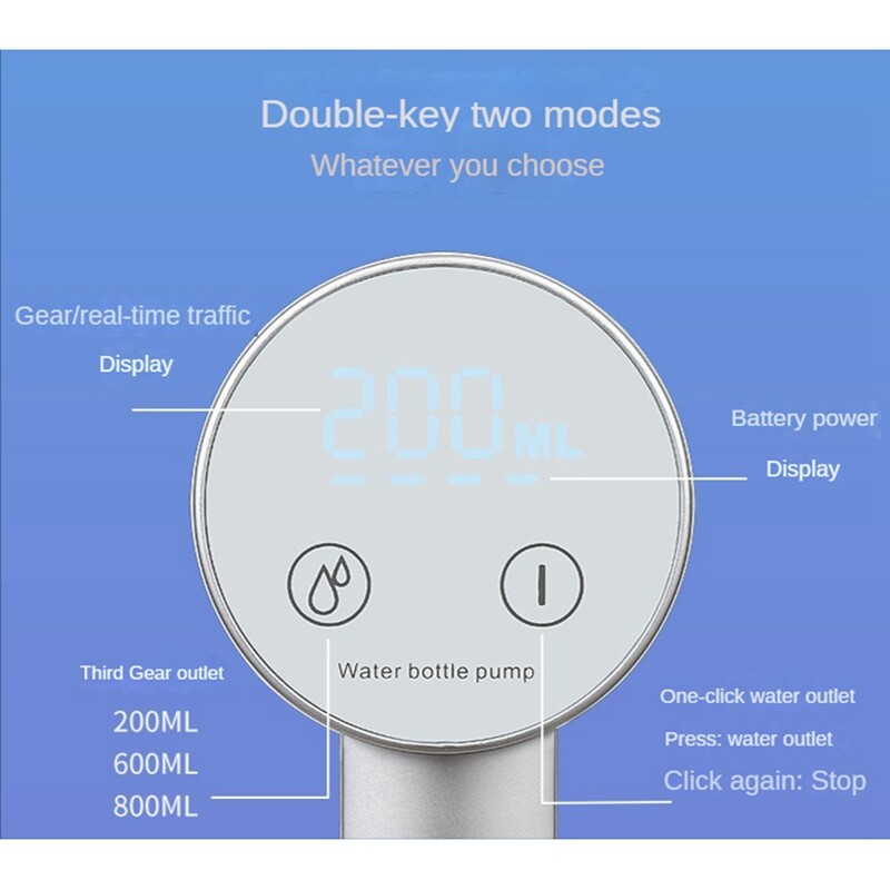 Pompă pentru sticlă de apă Dispozitiv electric de aspirare pliabil USB de uz casnic Dozator de apă Pompă de apă pentru sticlă de 5 galoane