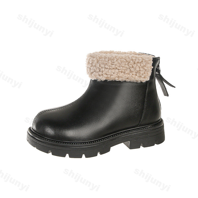 Vaikiški žieminiai batai 2025 m. Nauji Vaikiški Platforminiai Batai Patogūs Universalūs Medvilniniai Trumpi Batai Berniukams Neslystantys Aulinukai Mergaitėms