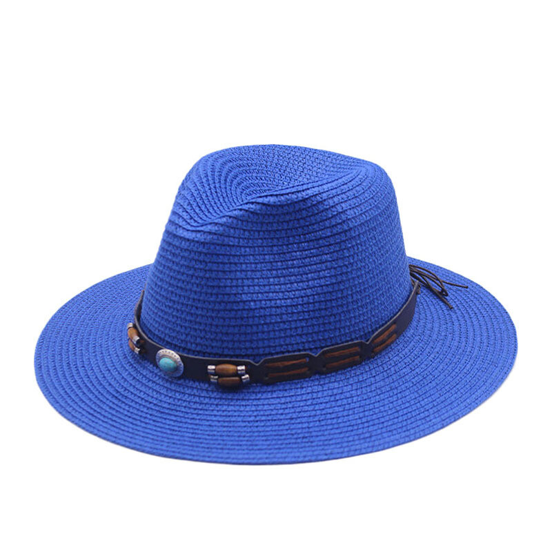 Ārējās tirdzniecības pavasara un vasaras vīriešu un sieviešu pāris cilindru cepure saules aizsardzības saules cepure āra ceļojumu cepure ar lielu malu saulessargu salmu cepure
