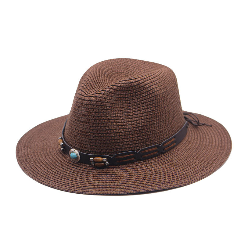 Ārējās tirdzniecības pavasara un vasaras vīriešu un sieviešu pāris cilindru cepure saules aizsardzības saules cepure āra ceļojumu cepure ar lielu malu saulessargu salmu cepure