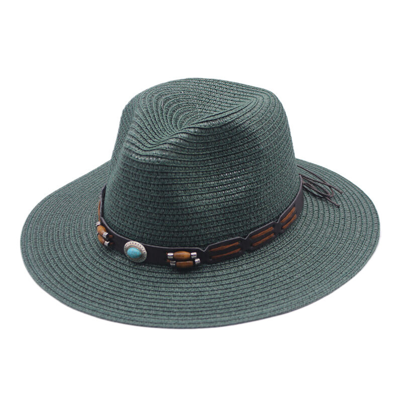 Ārējās tirdzniecības pavasara un vasaras vīriešu un sieviešu pāris cilindru cepure saules aizsardzības saules cepure āra ceļojumu cepure ar lielu malu saulessargu salmu cepure