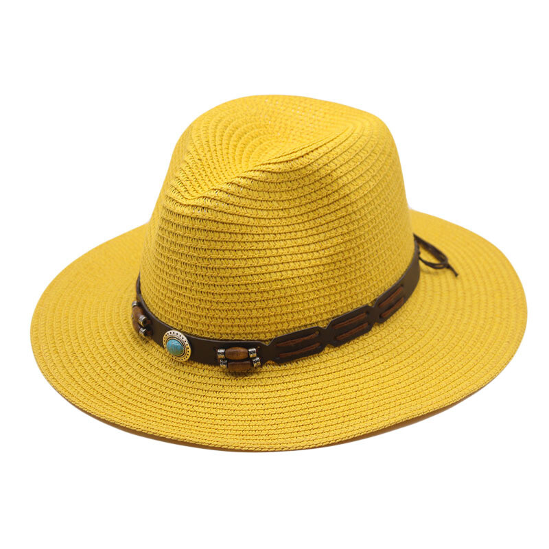 Ārējās tirdzniecības pavasara un vasaras vīriešu un sieviešu pāris cilindru cepure saules aizsardzības saules cepure āra ceļojumu cepure ar lielu malu saulessargu salmu cepure