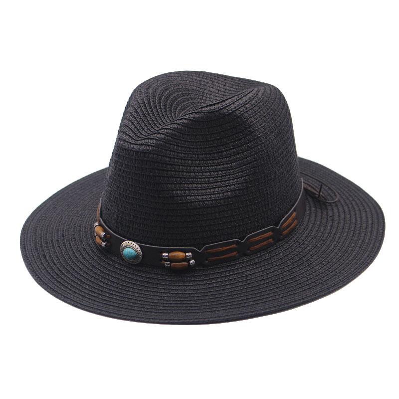 Ārējās tirdzniecības pavasara un vasaras vīriešu un sieviešu pāris cilindru cepure saules aizsardzības saules cepure āra ceļojumu cepure ar lielu malu saulessargu salmu cepure