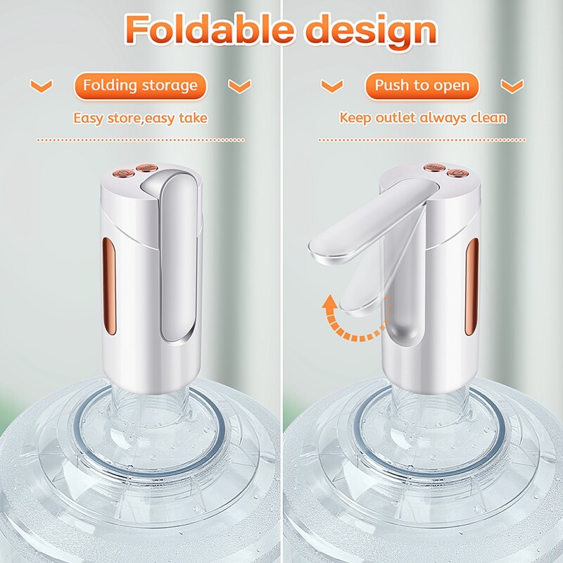 Praktiškas vandens butelio siurblys USB įkrovimo jutiklinis valdiklis su vamzdiniu jungikliu Vandens elektrinis vandens dozatorius namų virtuvei