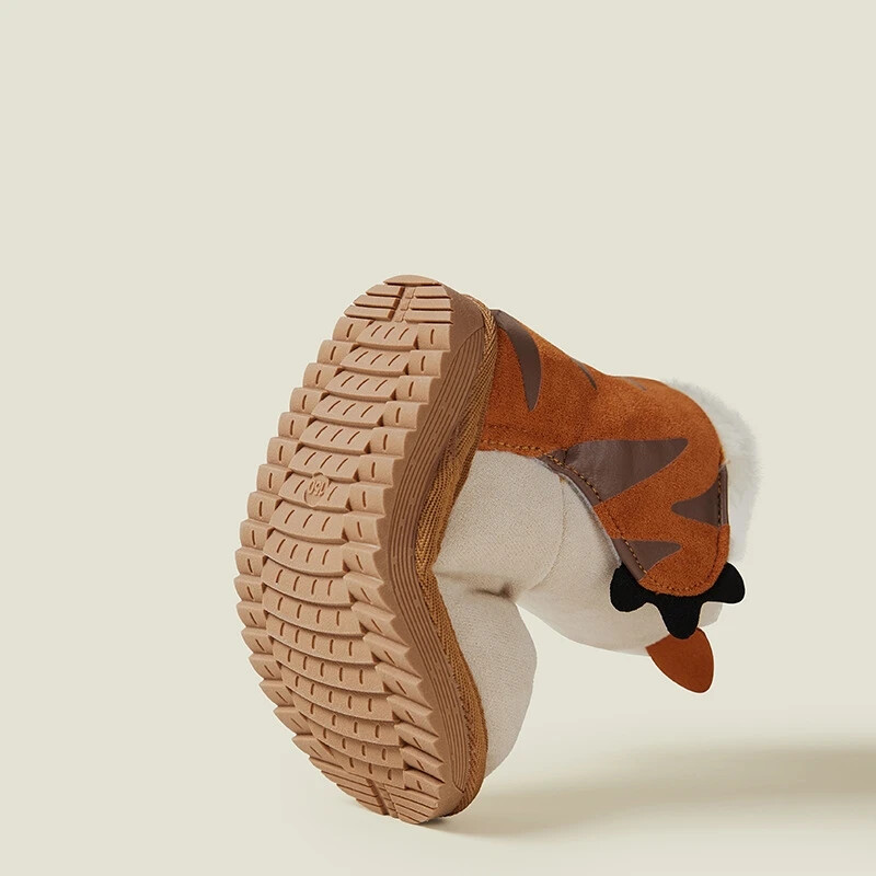 Ziemas meiteņu sniega zābaki karikatūra apdrukāta biezināta plīša bērnu apavi Neslīdoši silti bērnu kokvilnas zābaki