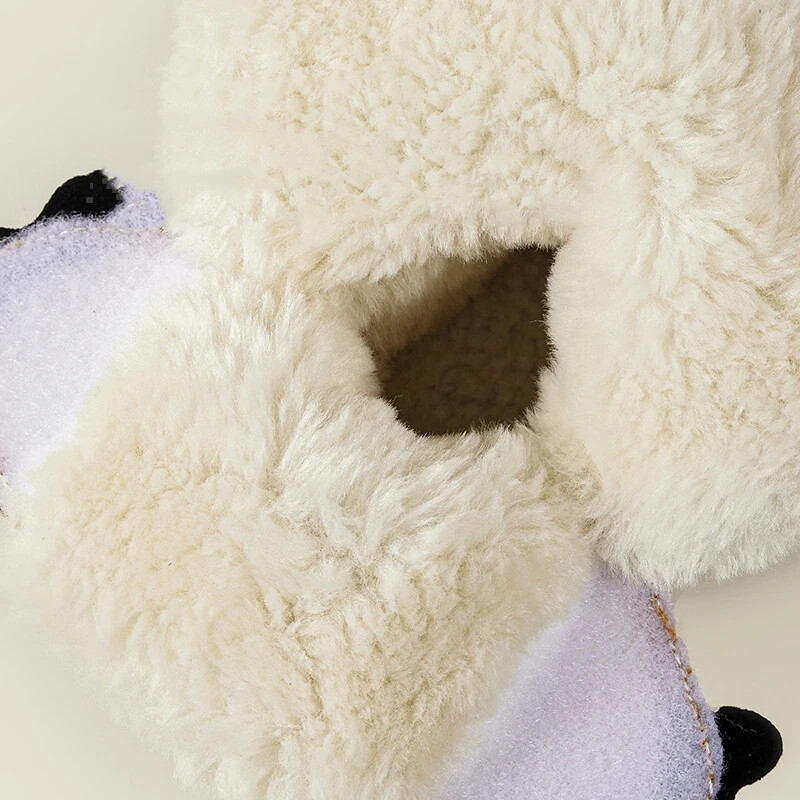 Ziemas meiteņu sniega zābaki karikatūra apdrukāta biezināta plīša bērnu apavi Neslīdoši silti bērnu kokvilnas zābaki