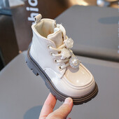 2-18 ani Fete Cizme Martin căptușite Toamnă Iarnă Noi Flori Bej Fete Pantofi Bumbac Negru Moda Copii Cizme Pantofi